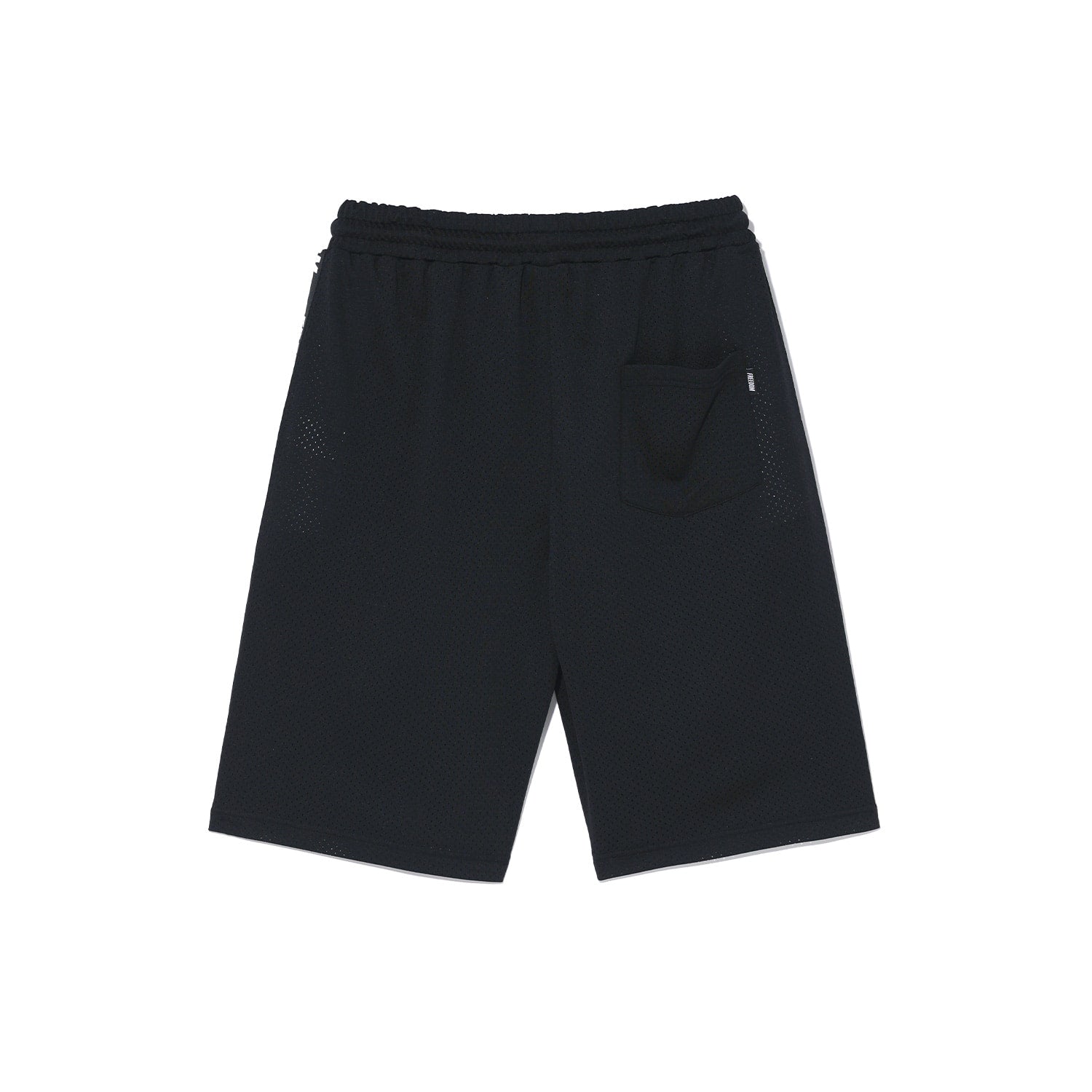 Entire Mesh Lettering Bermuda Shorts Black - Detail