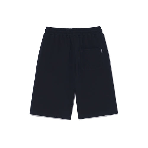 Basic Bermuda Cotton Shorts Black - Detail