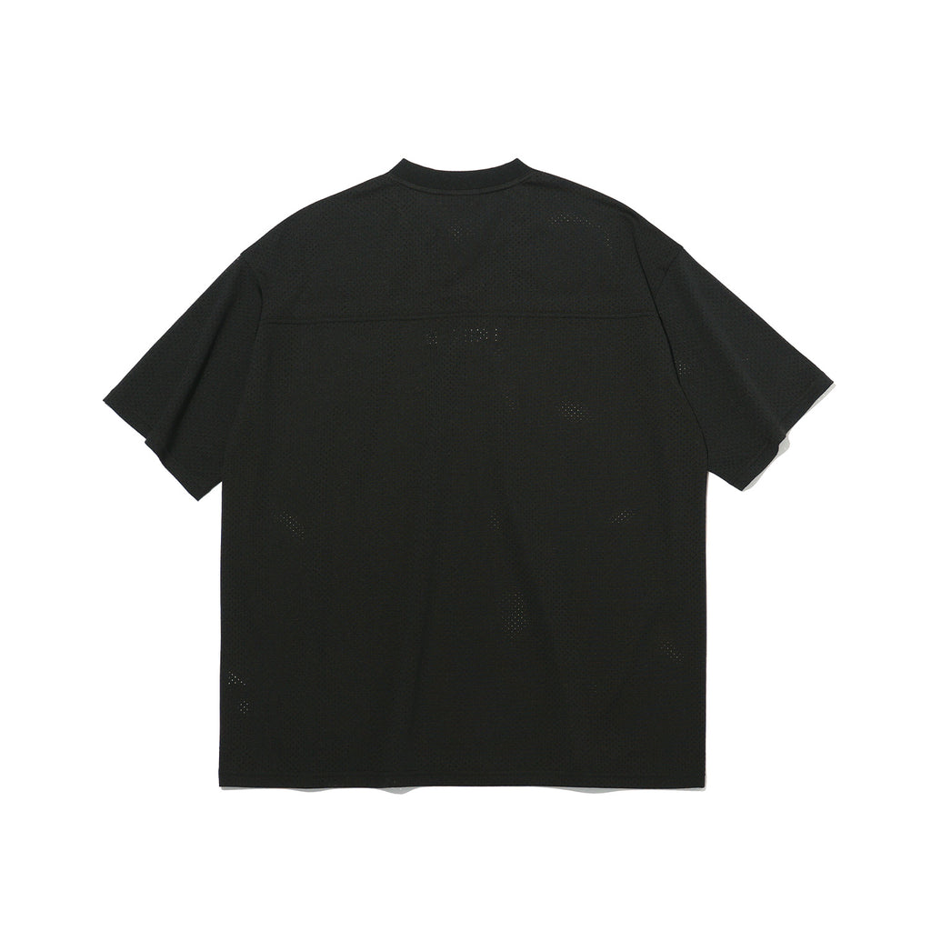 Entire Mesh Rugby Jersey Black - Detail