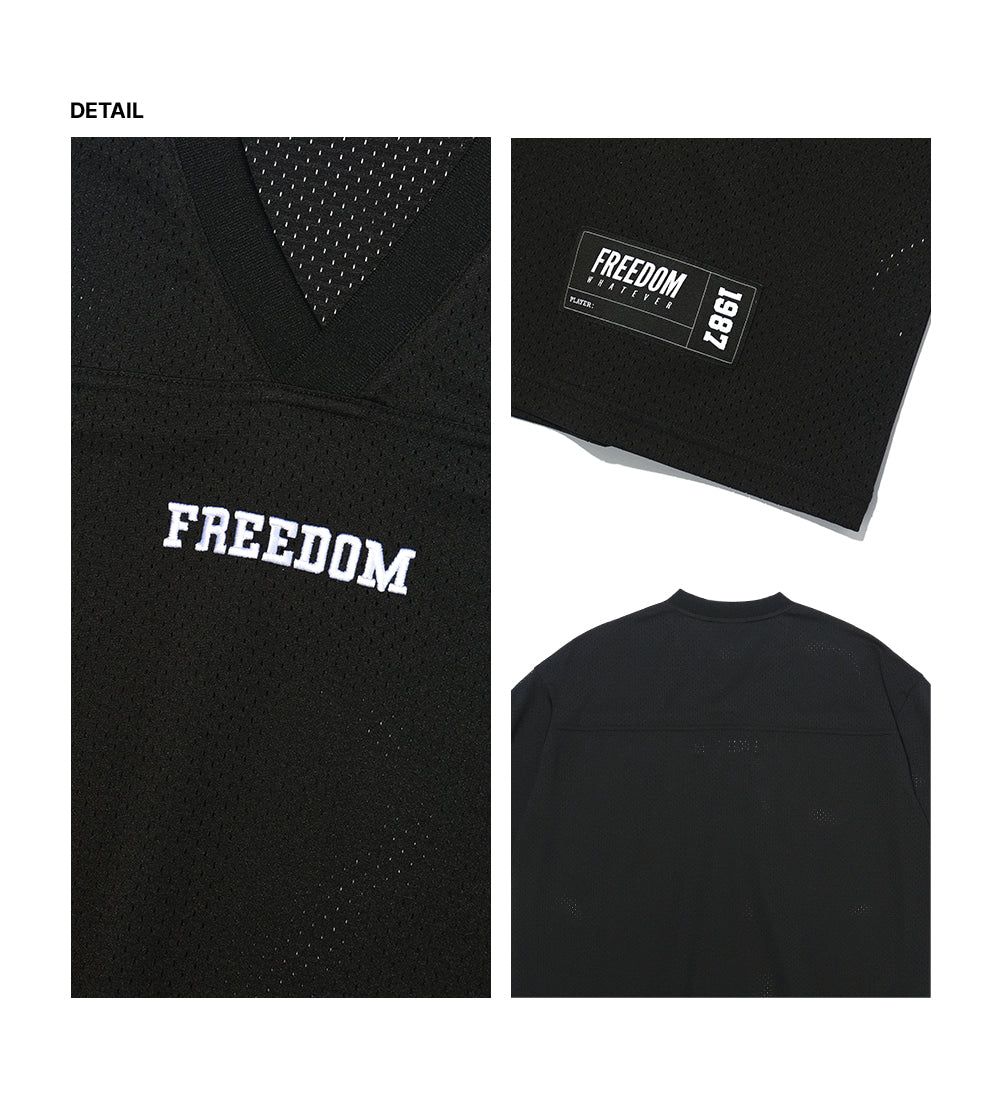Entire Mesh Rugby Jersey Black look 2