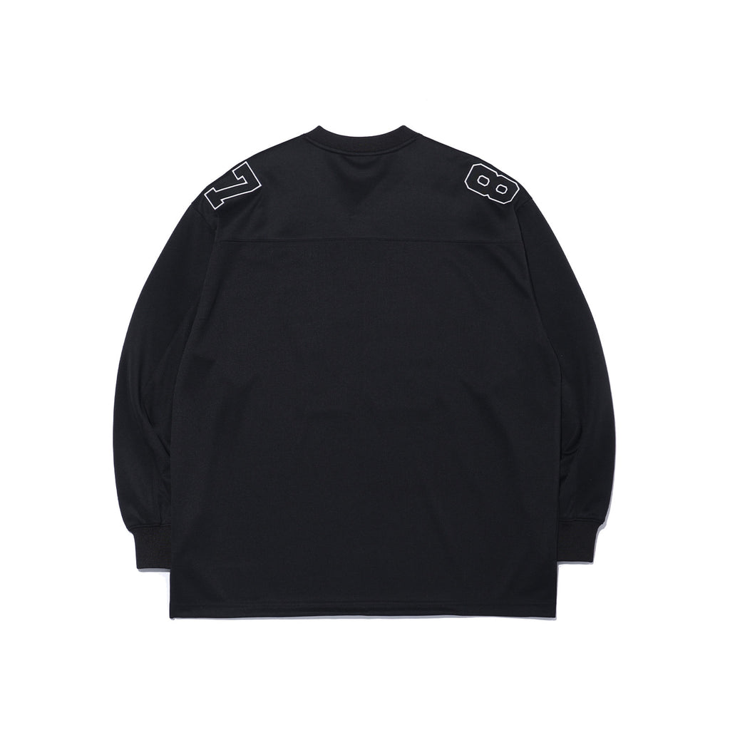 Long Sleeve Rugby Jersey Black - Detail
