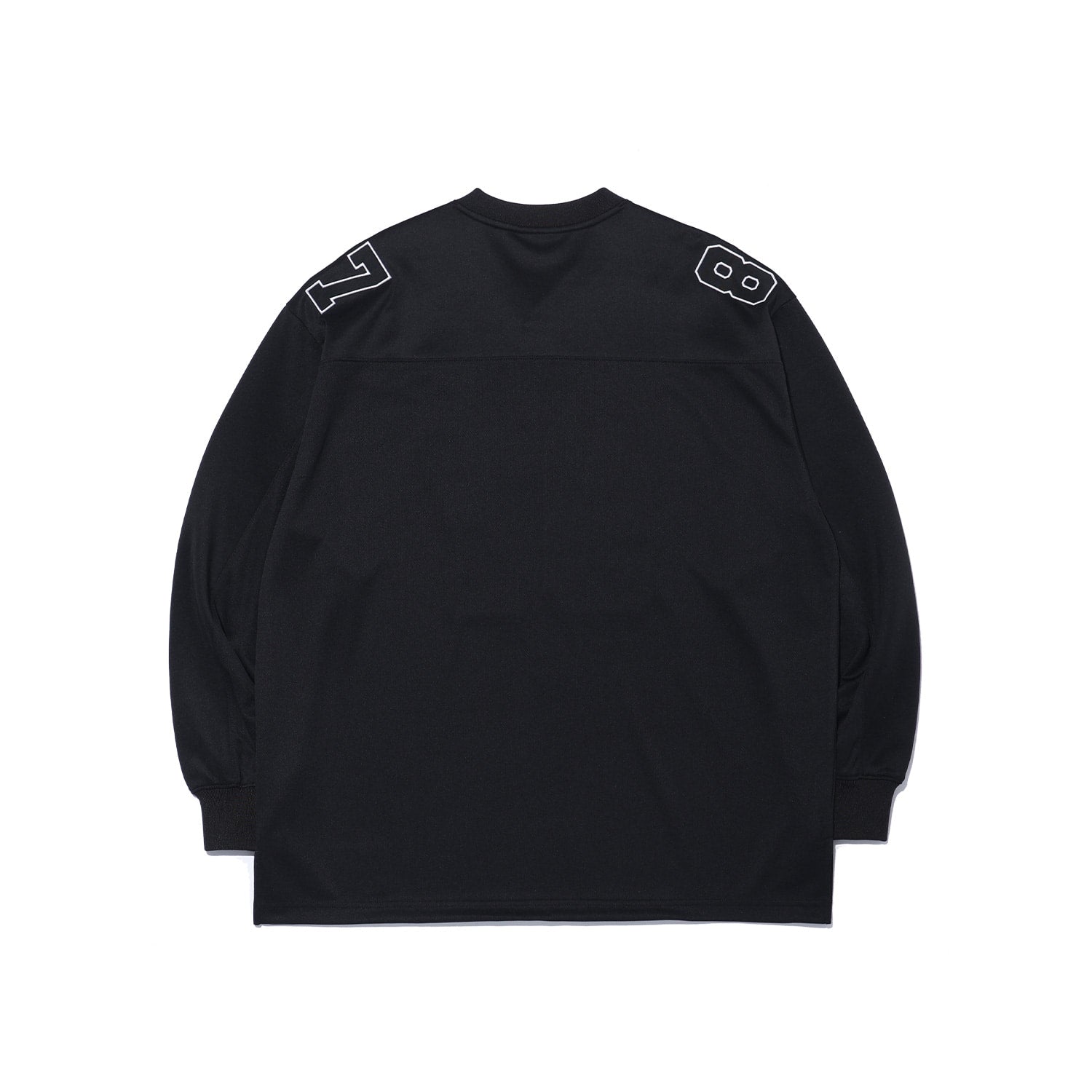 Long Sleeve Rugby Jersey Black - Detail