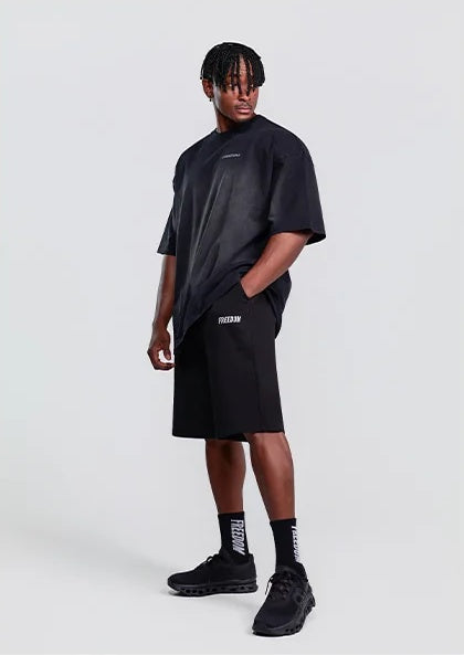 Basic Bermuda Cotton Shorts (Black) - ベーシックバミューダコットンショーツ