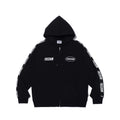 Freedom Lettering Hoodie Zip-up Black