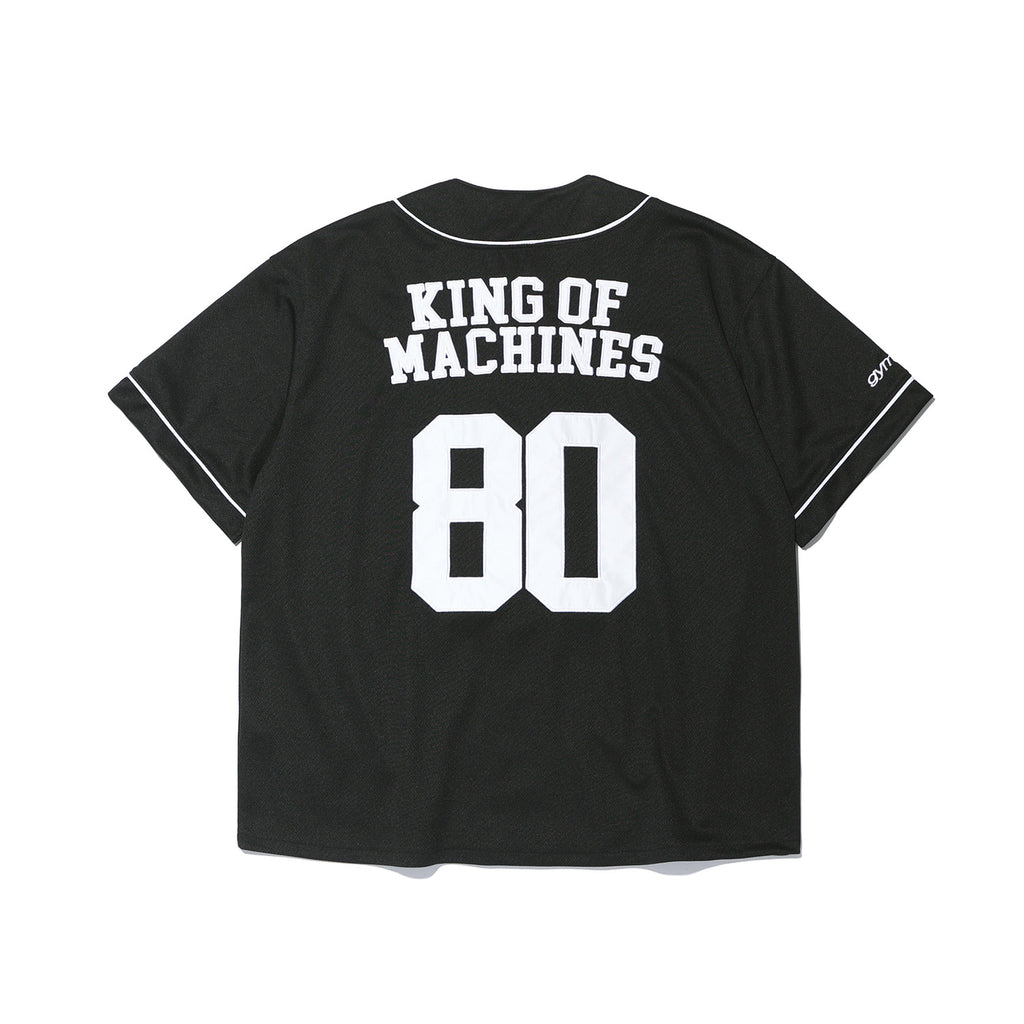 GYM80 Air Mesh Baseball Jersey Black - Detail