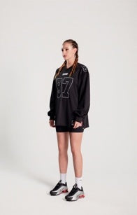 Long Sleeve Rugby Jersey (Black) - ロングスリーブラグビージャージ