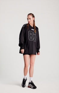 Long Sleeve Rugby Jersey (Black) - ロングスリーブラグビージャージ