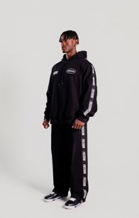 Freedom Lettering Hoodie Zip-up (Black) - フリダムレタリングフードジップアップ
