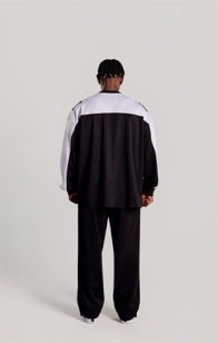 Long Sleeve Rugby Jersey (Black/White) - ロングスリーブラグビージャージ