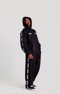Freedom Lettering Hoodie Zip-up (Black) - フリダムレタリングフードジップアップ