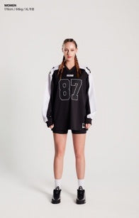 Long Sleeve Rugby Jersey (Black/White) - ロングスリーブラグビージャージ