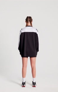 Long Sleeve Rugby Jersey (Black/White) - ロングスリーブラグビージャージ