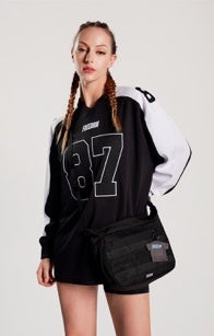 Long Sleeve Rugby Jersey (Black/White) - ロングスリーブラグビージャージ