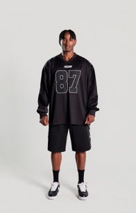 Long Sleeve Rugby Jersey (Black) - ロングスリーブラグビージャージ