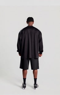 Long Sleeve Rugby Jersey (Black) - ロングスリーブラグビージャージ