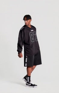 Long Sleeve Rugby Jersey (Black) - ロングスリーブラグビージャージ