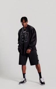 Long Sleeve Rugby Jersey (Black) - ロングスリーブラグビージャージ
